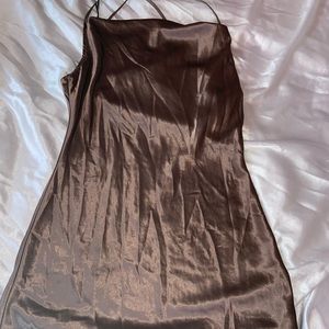 Silky Brown Dress